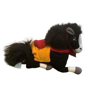 Vtg Disney Store Mulan Khan Horse Bean Bag Plush Toy TAGS